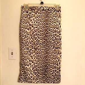 JustCavali silk leopard skirt